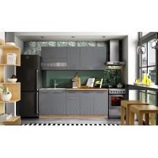 Virtuves durtiņas TIFFANY 45, pelēks glancēts
